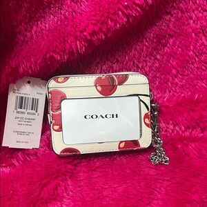 Coach Cherry Print Chalk Women's Wallet